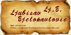 Ljubisav Bjelopavlović vizit kartica